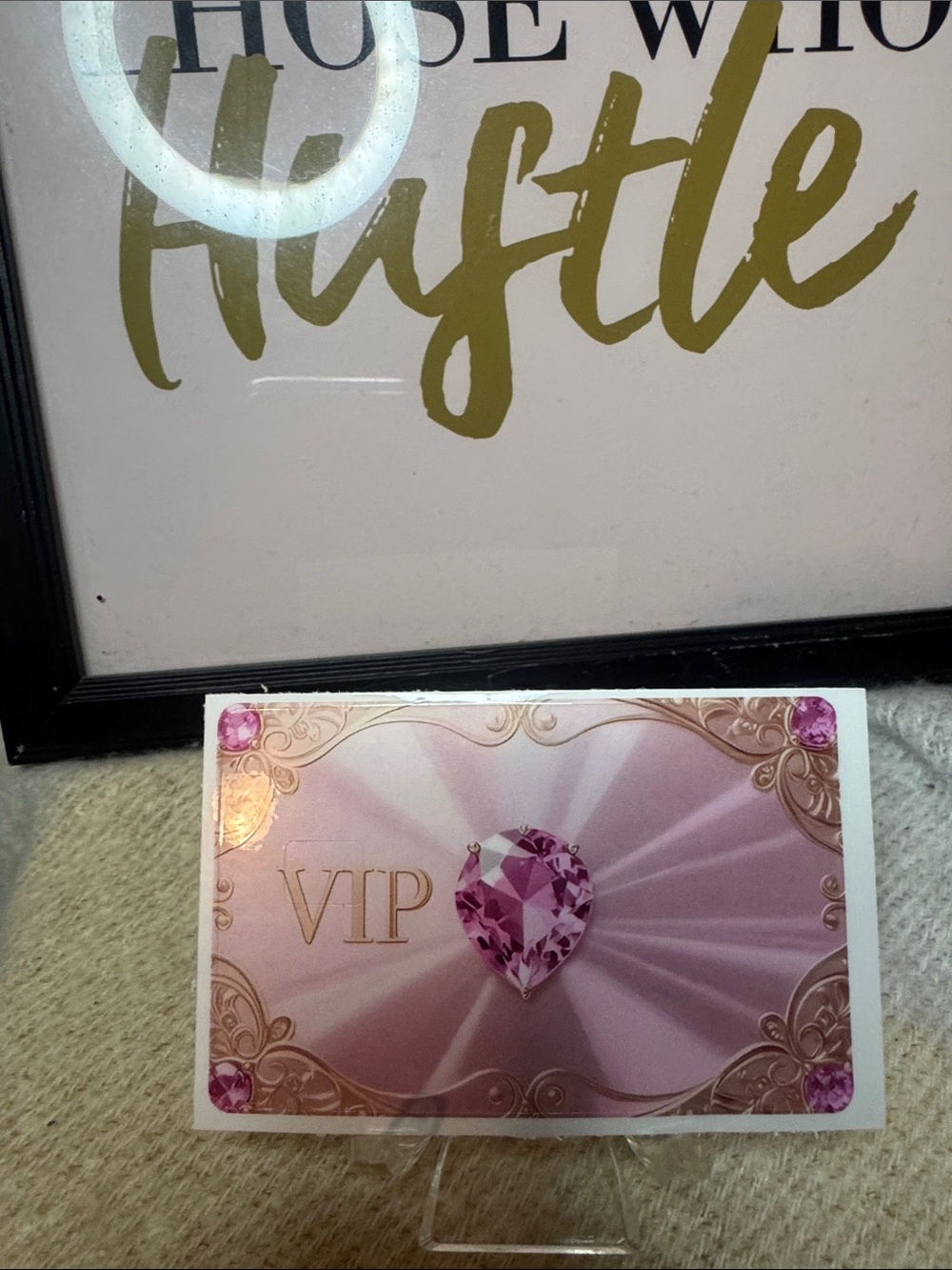 VIP Pink Gem Decorative Card sleeve